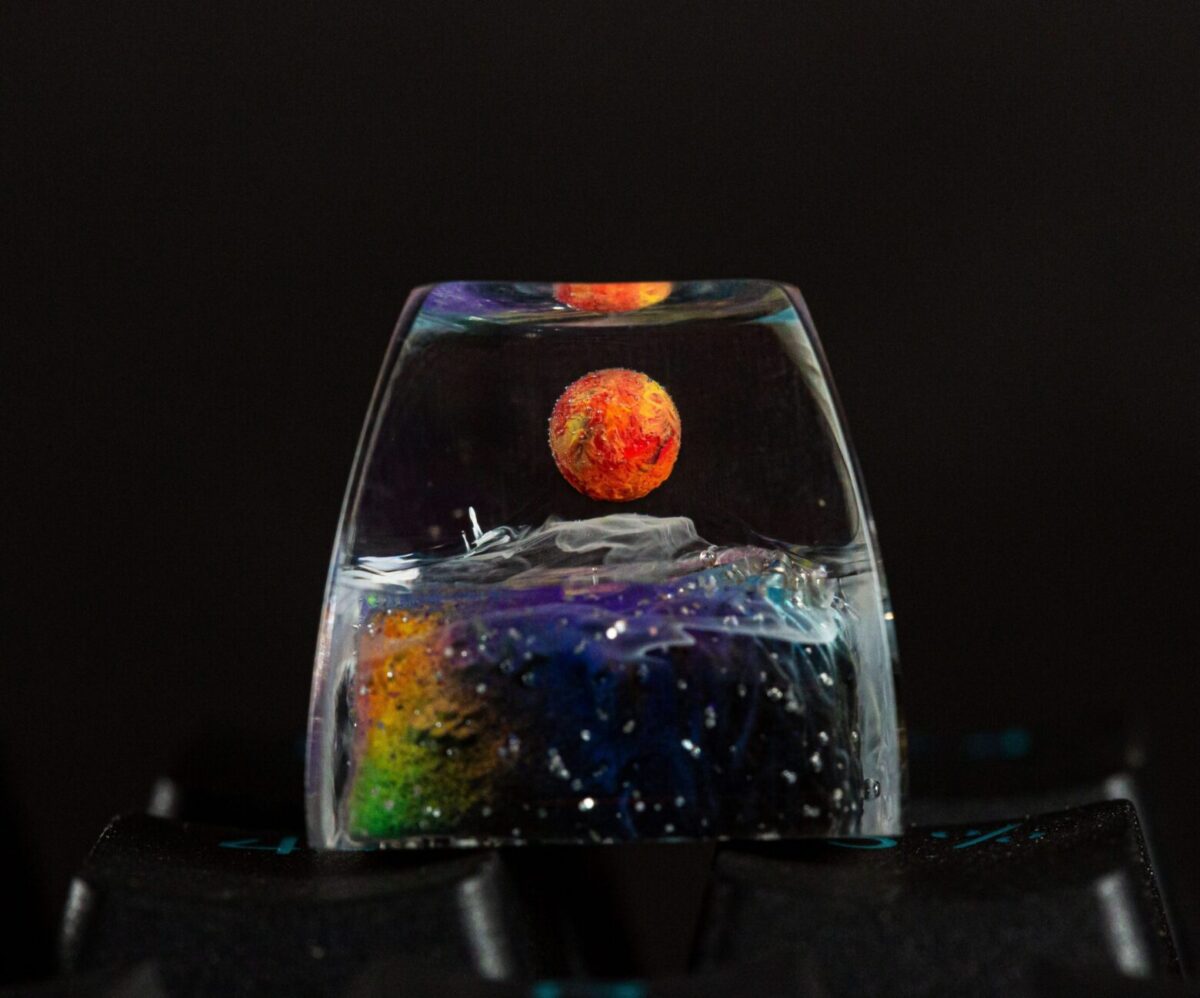 Universe Mars Galaxy keycap 4 Universe Mars keycap