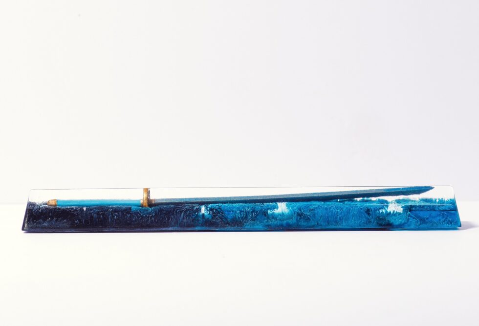 Blue Katana Spacebar Keycap 4 Blue katana spacebar
