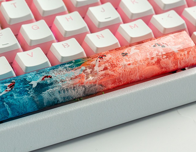 Custom Koi Resin Keycap 7 custom spacebar keycap