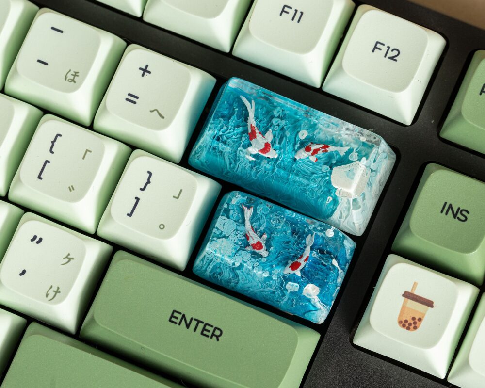 Bluesky Koi keycap 2 Blue ocean keycap for backspace