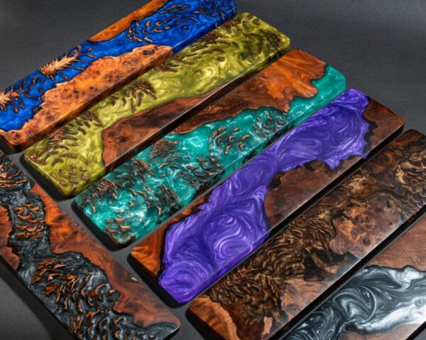 Colorful Resin and Wood wrist rest 1 colorful wrist rest