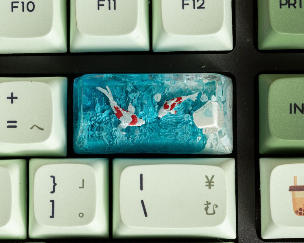 Bluesky Koi keycap 6 Blue ocean keycap for backspace