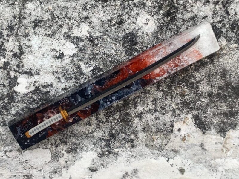 Katana Spacebar Keycap 2 Red katana spacebar