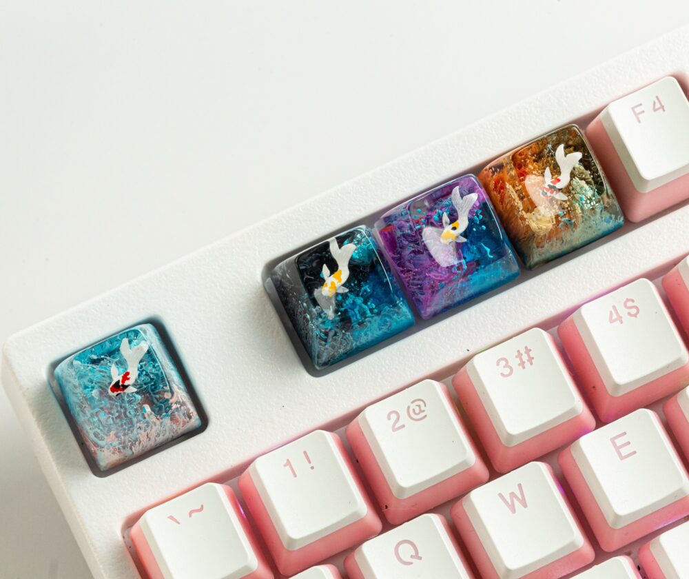 Custom Koi Resin Keycap 2 Custom esc keycap