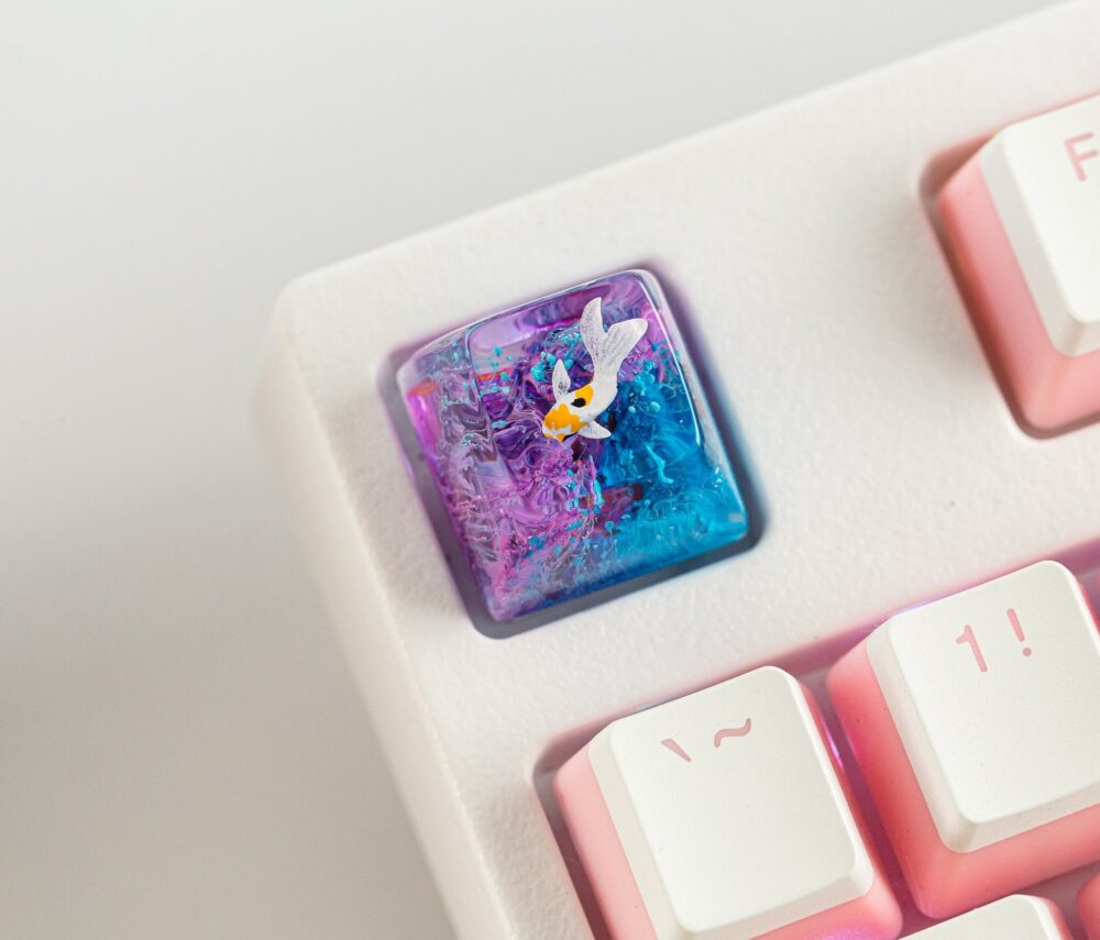 Unique Koi Artisan Keycap 3 purple Koi artisan keycap