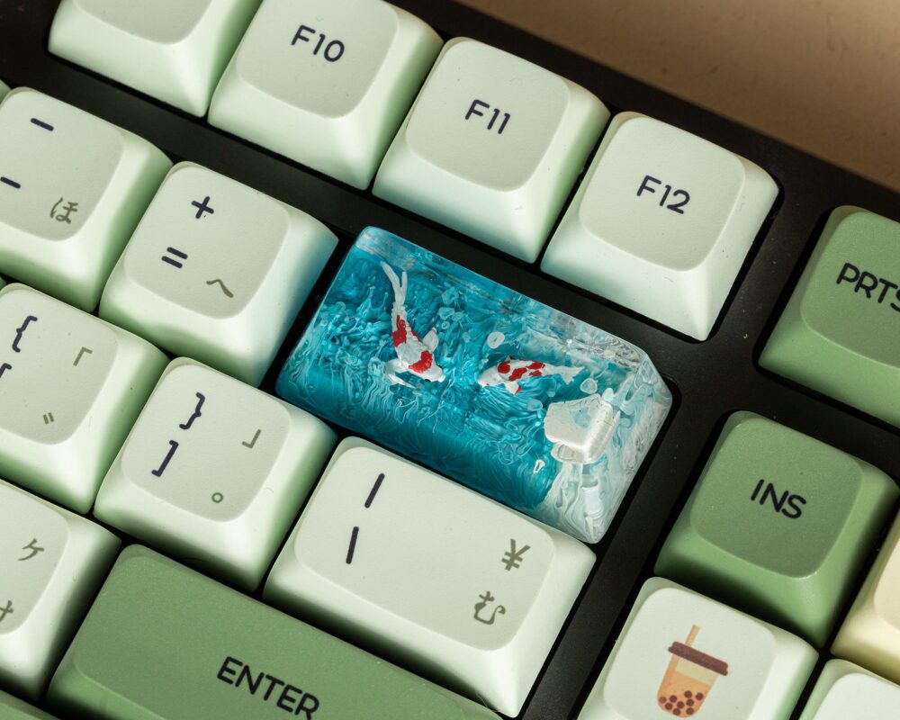 Bluesky Koi keycap 3 Blue ocean keycap for backspace