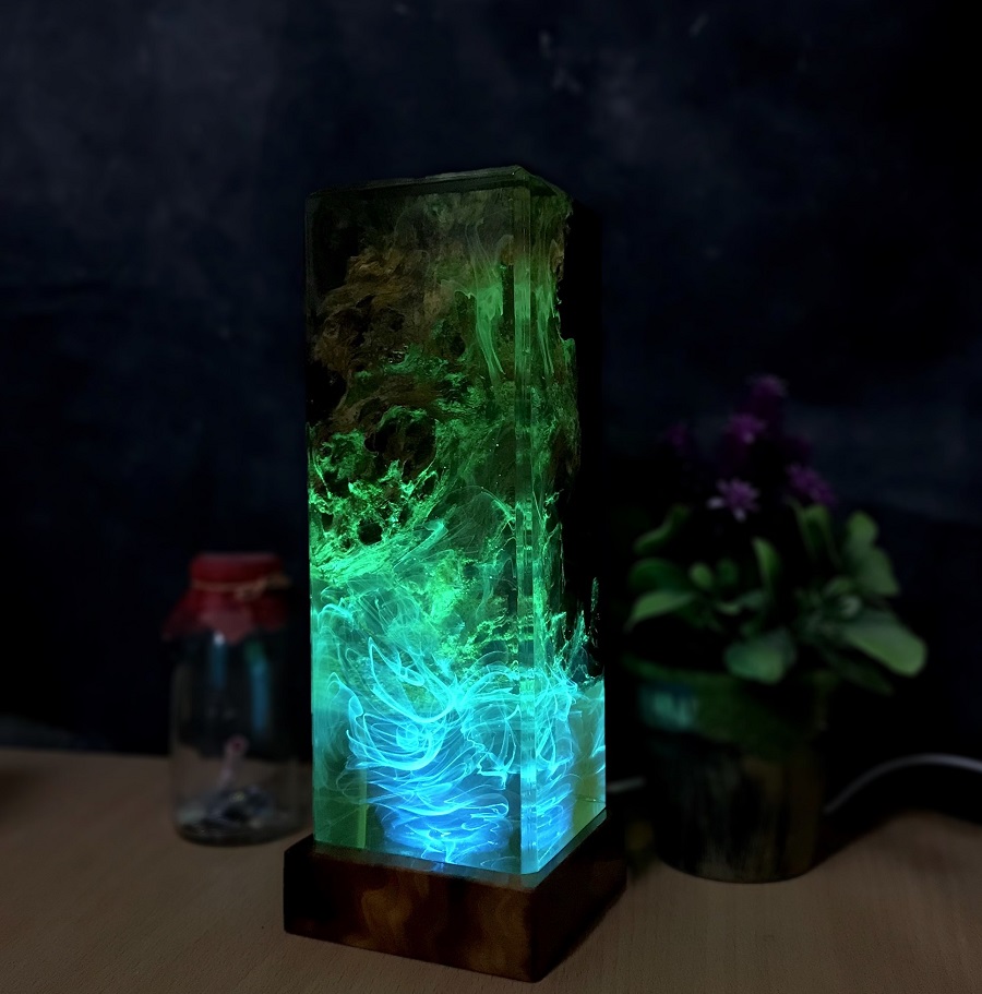 Unique Color Changing Epoxy Wooden Night Light 5 epoxy lamp
