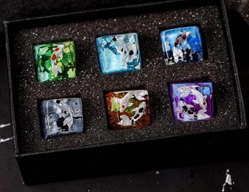 Unique Koi artisan keycap (SA profile) 4 custom koi keycap