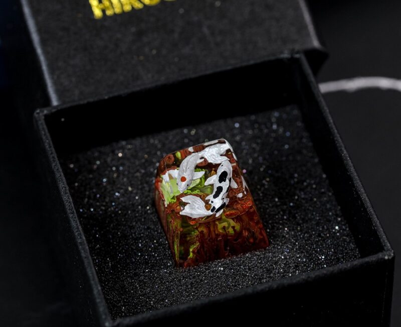 Unique Koi artisan keycap (SA profile) 2 custom koi keycap