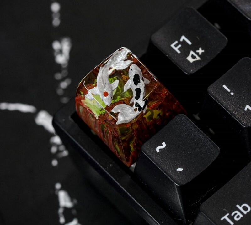 Unique Koi artisan keycap (SA profile) 1 custom koi keycap