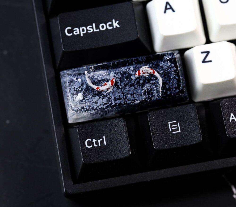 Custom Fantasy Koi artisan keycap 12 Yin Yang keycap SA profile