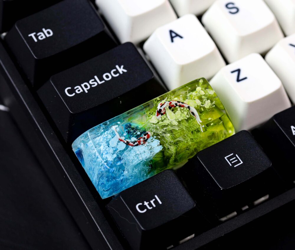 Custom Fantasy Koi artisan keycap 7 Yin Yang keycap SA profile