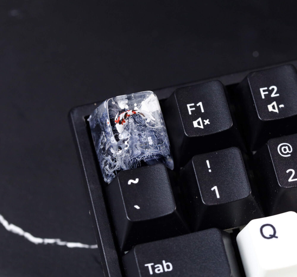 Custom Fantasy Koi artisan keycap 10 Yin Yang keycap SA profile