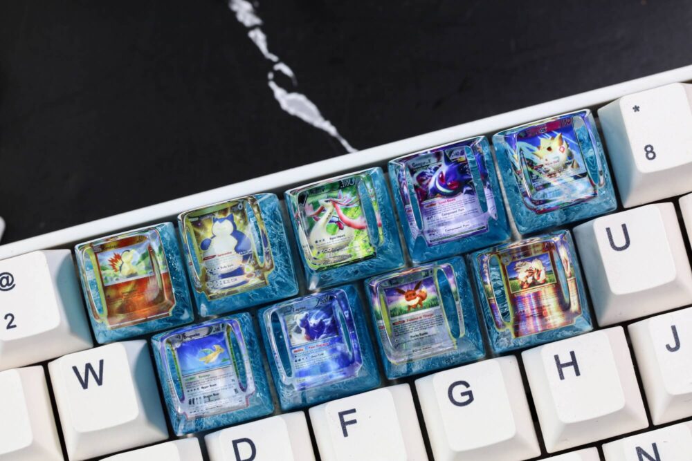 Custom Pokemon Card Artisan Keycap 8 Custom pokemon card artisan keycap