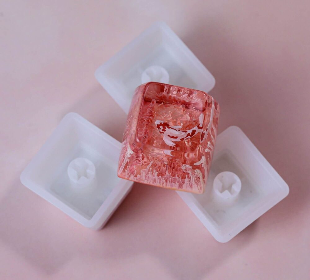 Custom Fantasy Koi artisan keycap 20 Yin Yang keycap SA profile