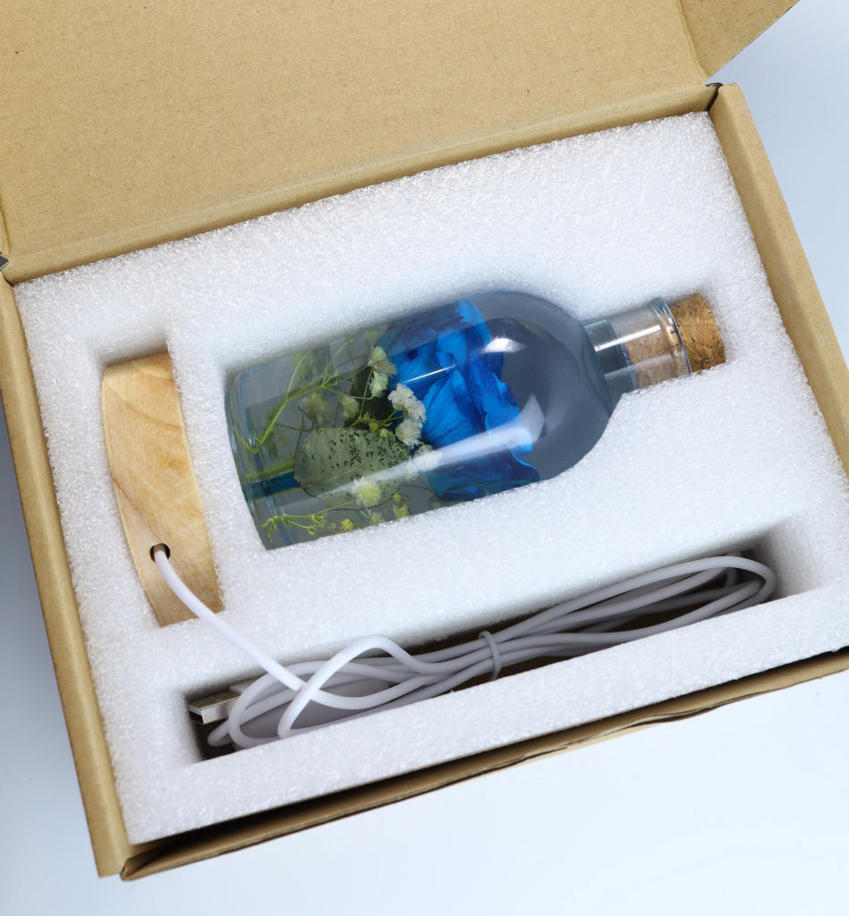 Blue Rose Night light 2 Blue Rose epoxy lamp