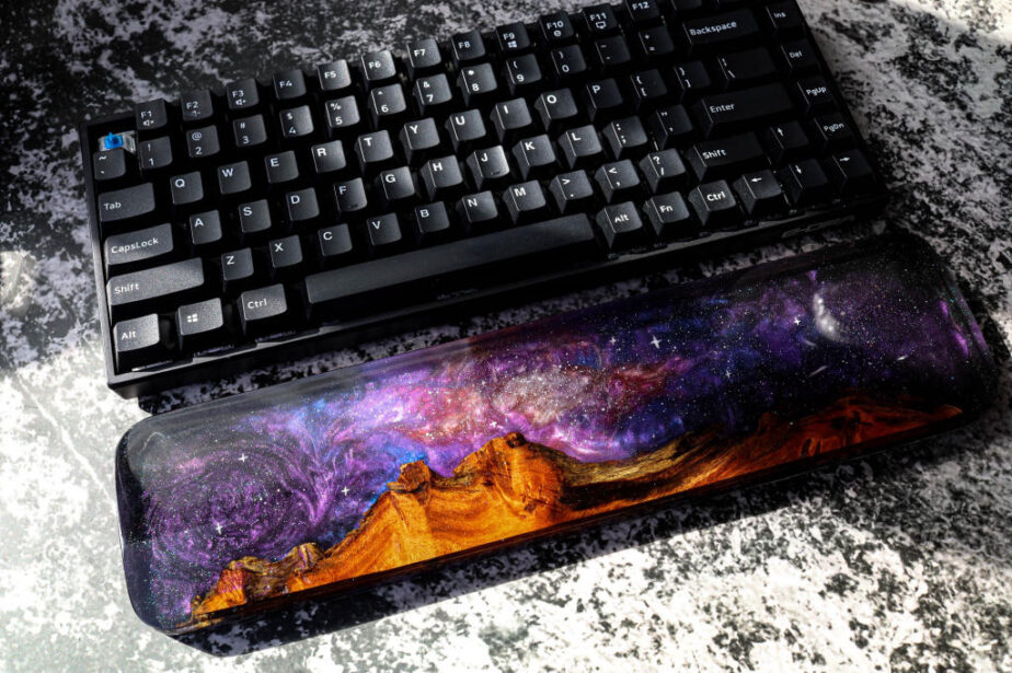 Galaxy resin and wood wrist rest 3 Galaxy resin and wood wrist rest