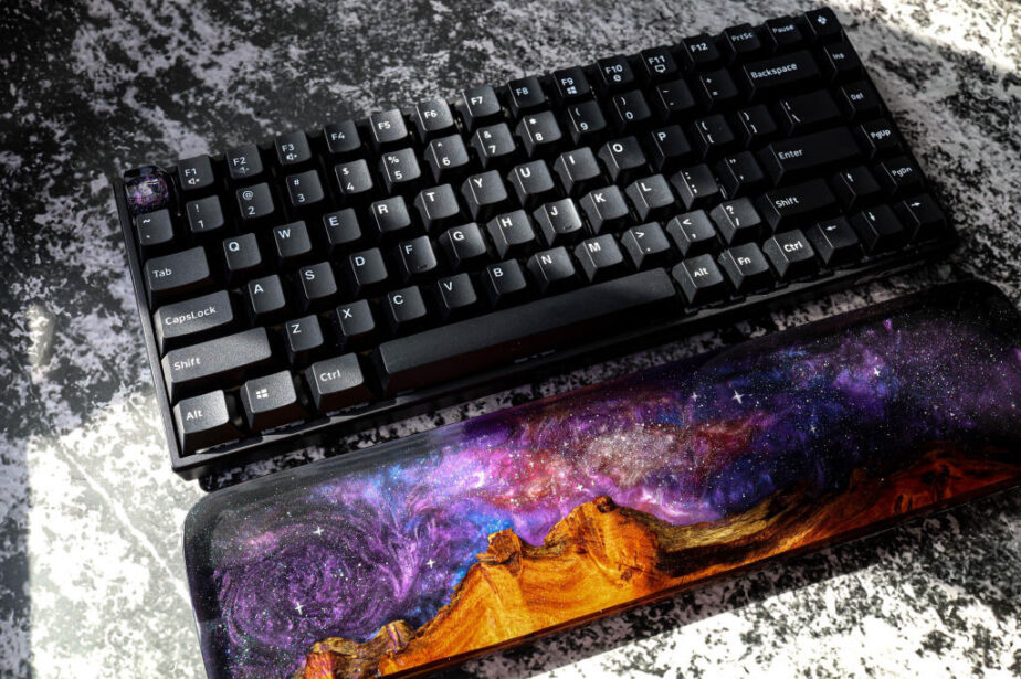 Galaxy resin and wood wrist rest 2 Galaxy resin and wood wrist rest