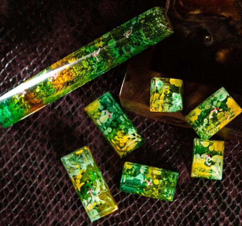 Green Koi Artisan Keycap 6 Green Koi Artisan Keycap