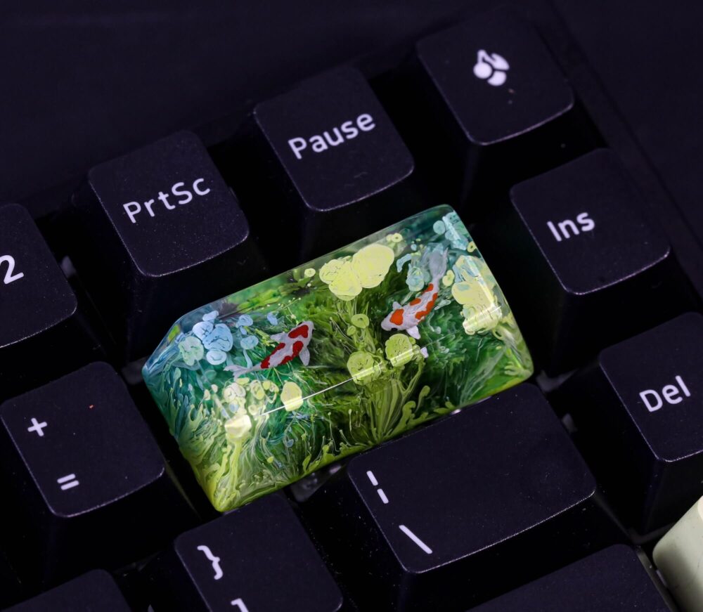 Green Koi Artisan Keycap 15 Green Koi Artisan Keycap