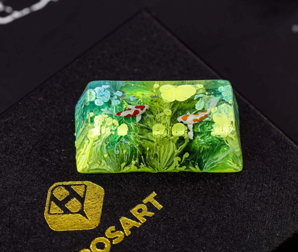 Green Koi Artisan Keycap 12 Green Koi Artisan Keycap