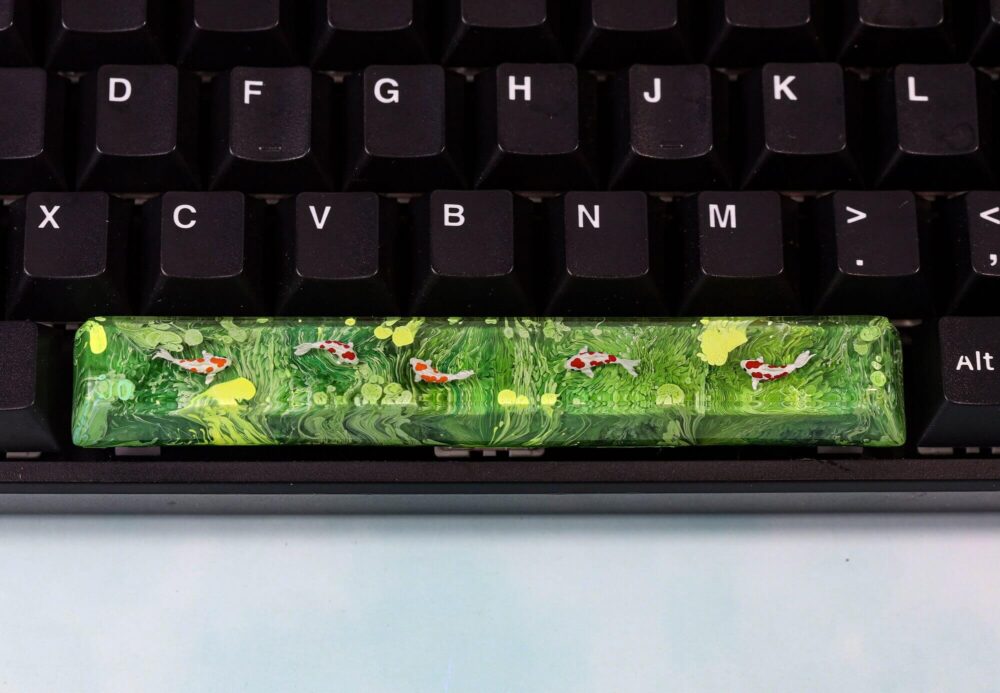 Green Koi Artisan Keycap 10 Green Koi Artisan Keycap