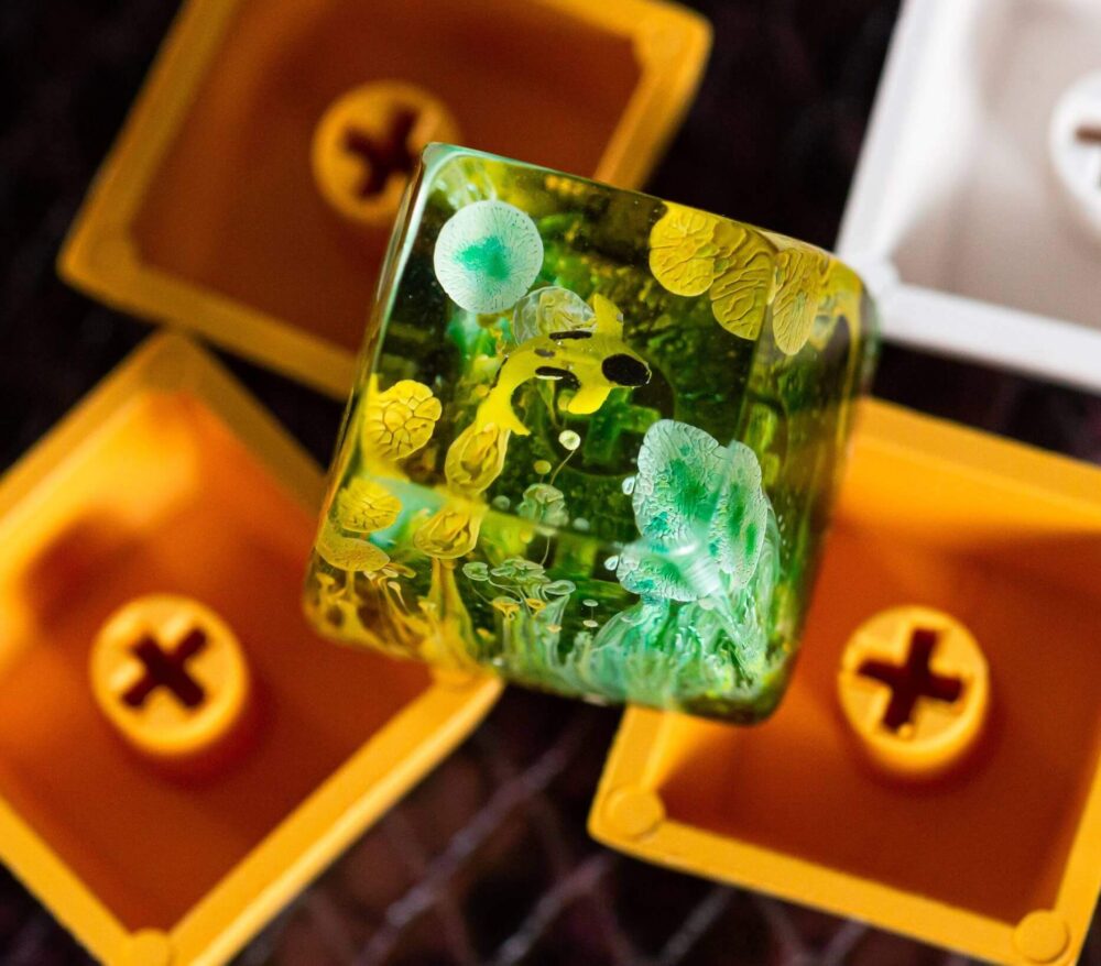 Green Koi Artisan Keycap 9 Green Koi Artisan Keycap