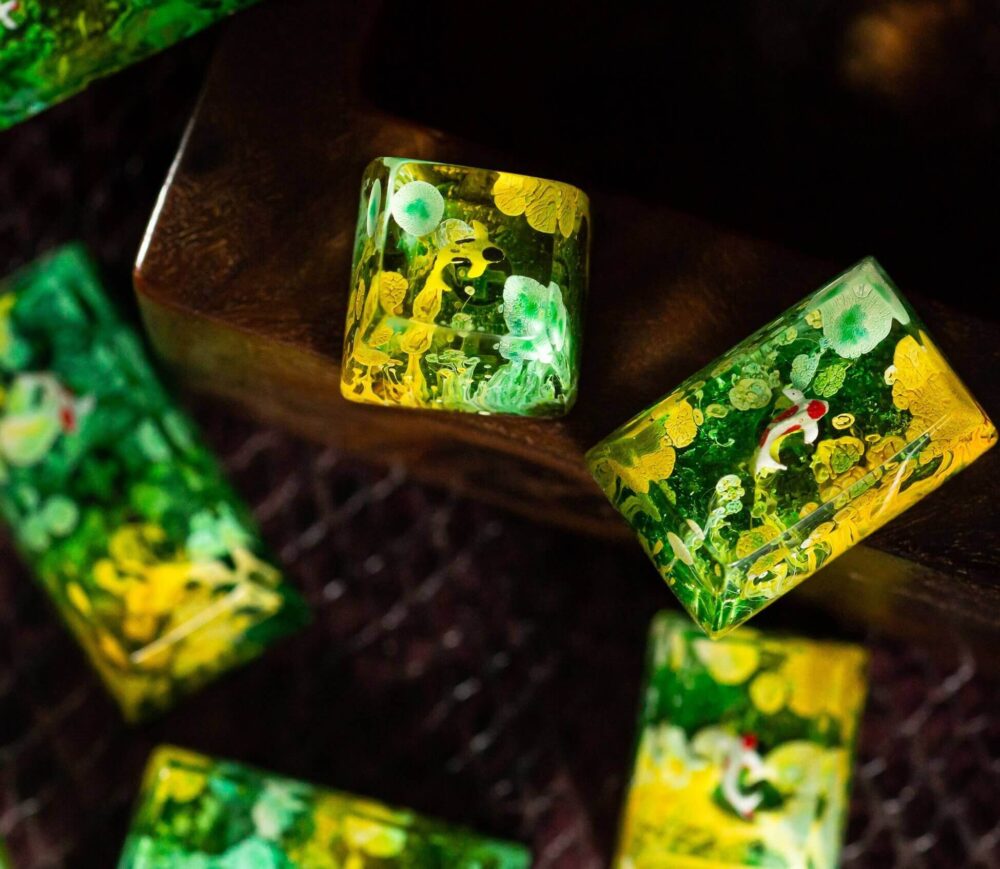 Green Koi Artisan Keycap 8 Green Koi Artisan Keycap