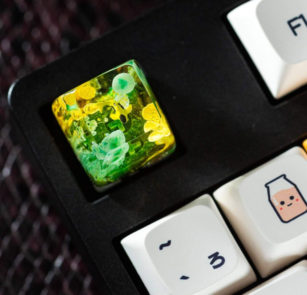 Green Koi Artisan Keycap 5 Green Koi Artisan Keycap