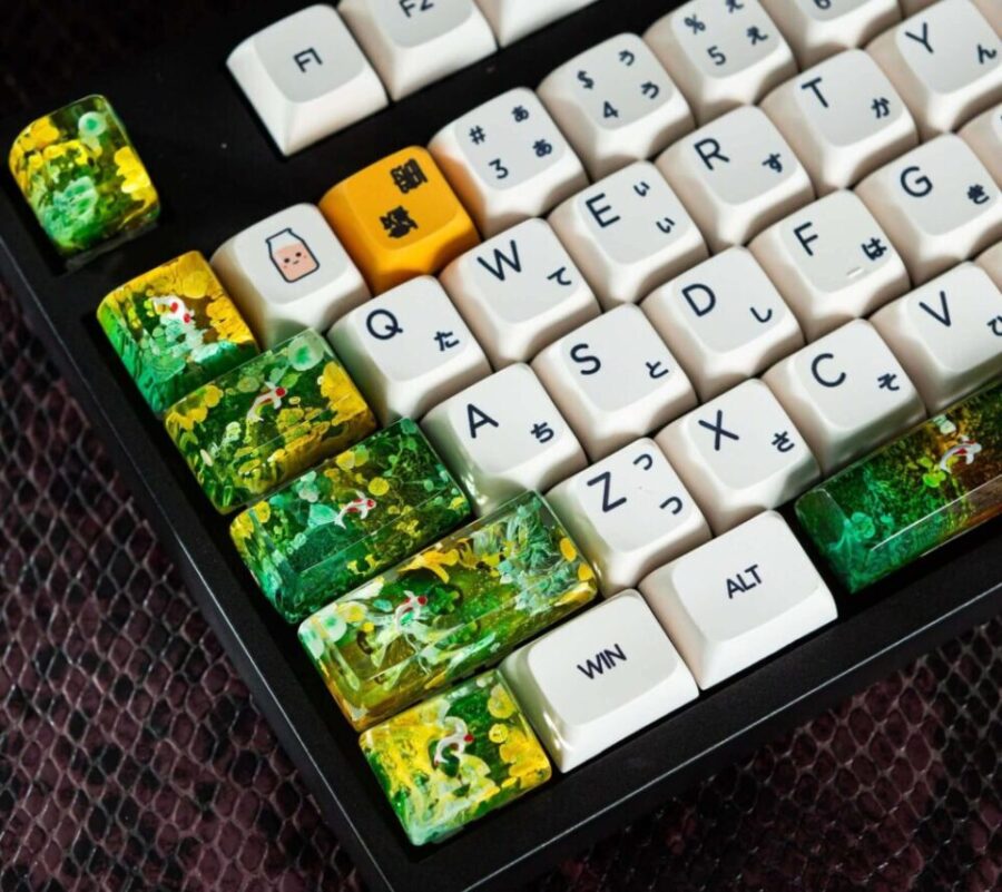 Green Koi Artisan Keycap 2 Green Koi Artisan Keycap