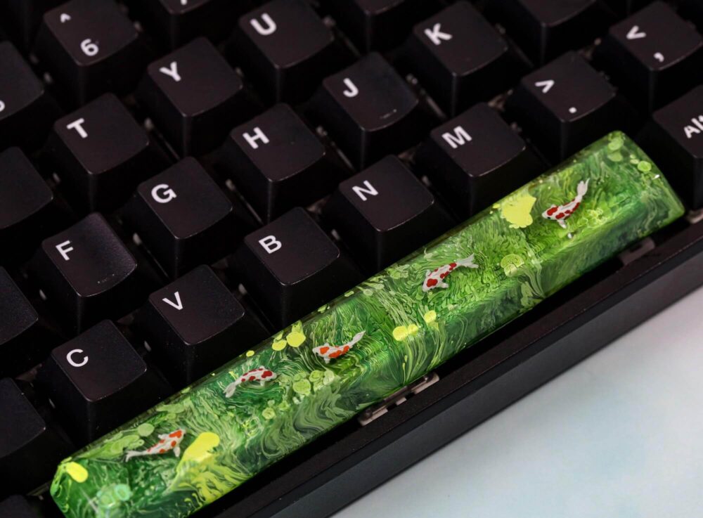 Green Koi Artisan Keycap 18 Green Koi Artisan Keycap
