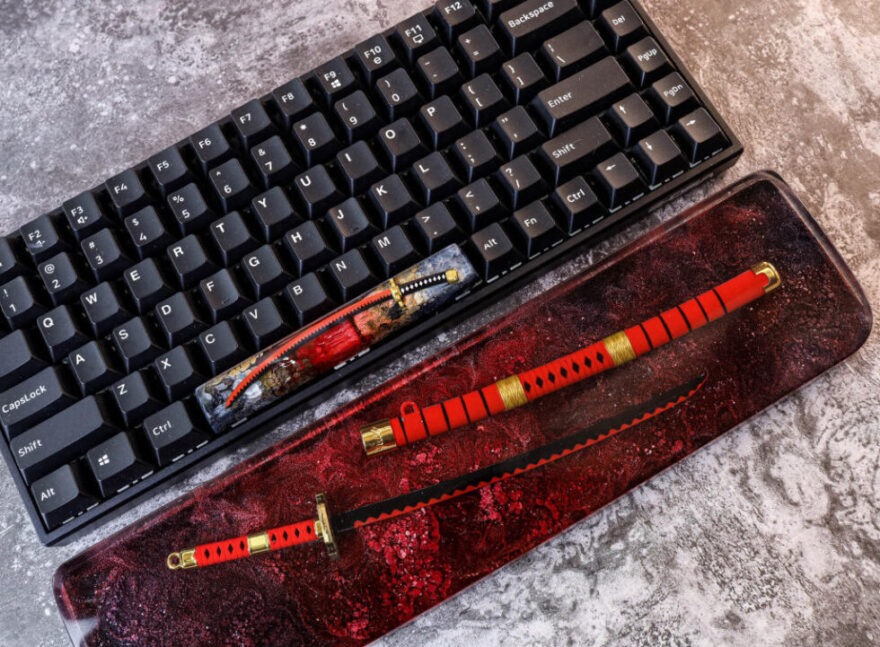 Red Katana Resin Wrist Rest 11 Red Katana Resin Wrist Rest
