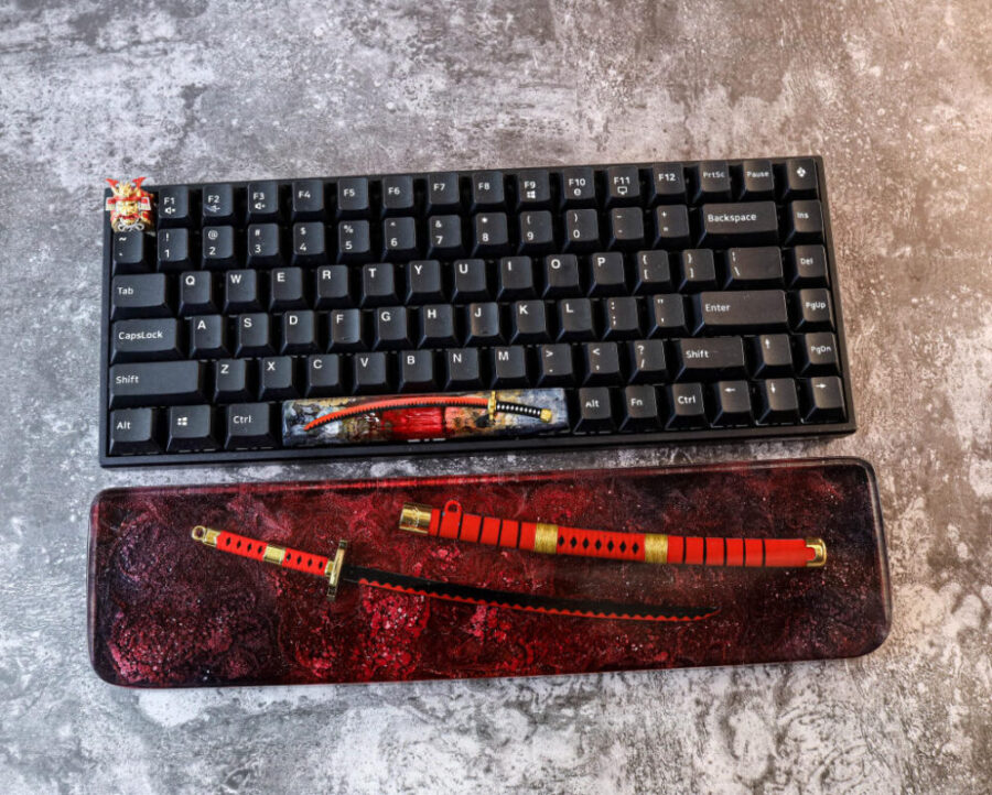 Red Katana Resin Wrist Rest 2 Red Katana Resin Wrist Rest