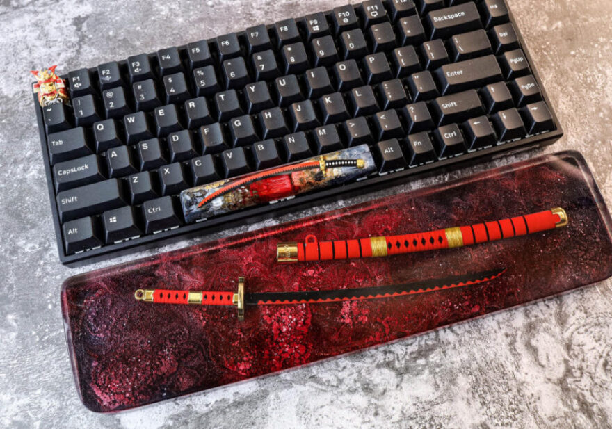 Red Katana Resin Wrist Rest 5 Red Katana Resin Wrist Rest