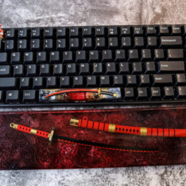 Red Katana Resin Wrist Rest