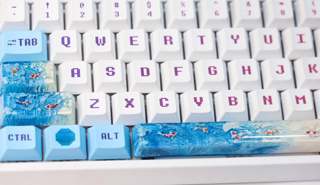 Bluesky Koi keycap 26 Skyblue Koi Artisan Keycap