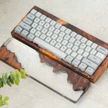 Clear Resin and Wood wrist rest