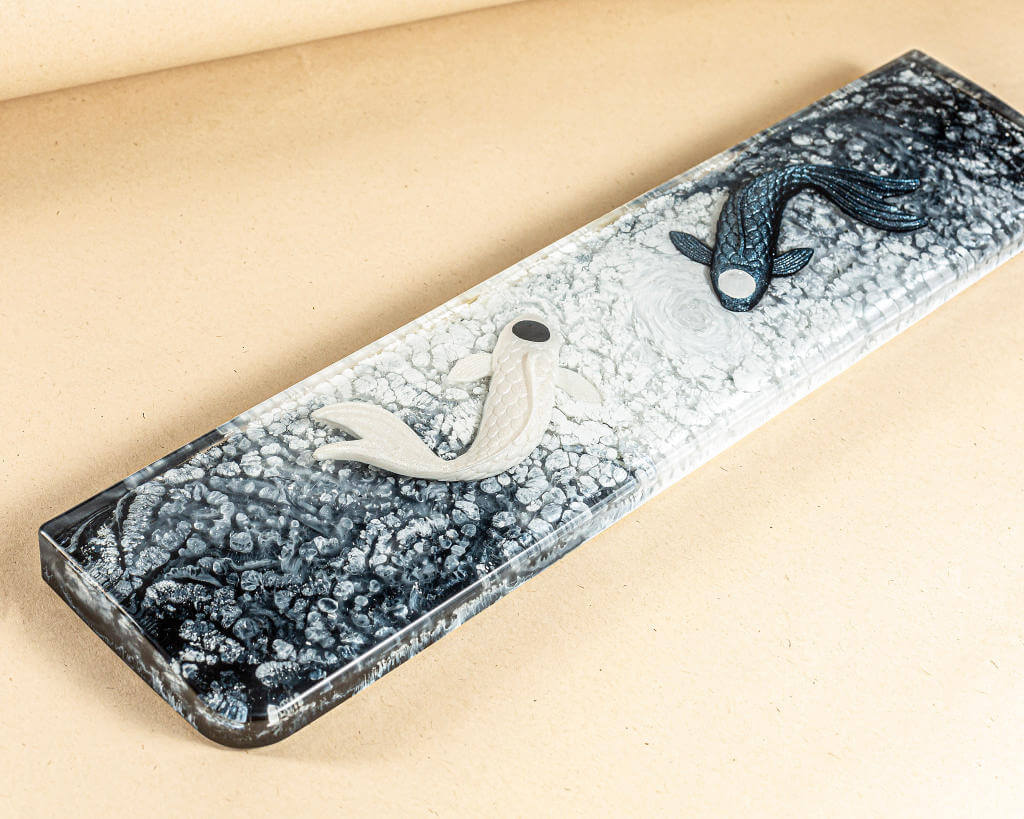 Black Yin Yang Resin Wrist Rest 7 Black and white resin wrist rest
