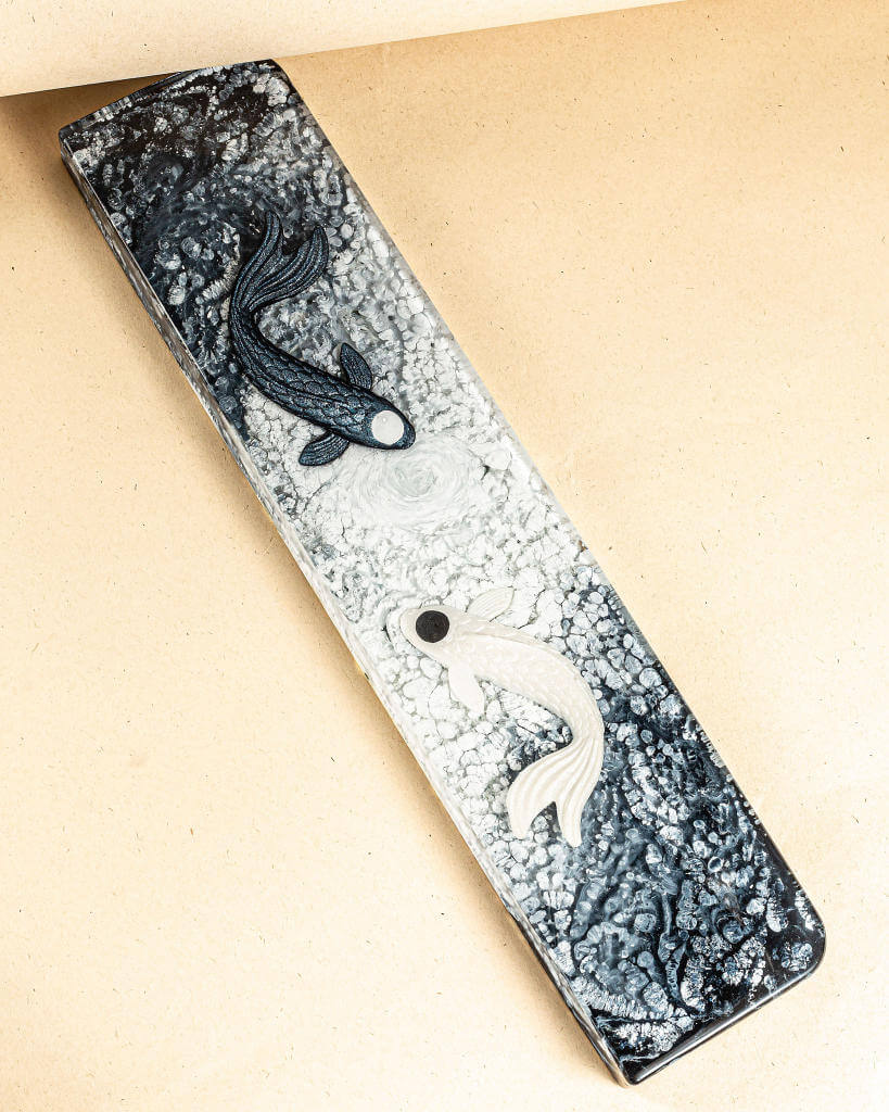 Black Yin Yang Resin Wrist Rest 6 Black and white resin wrist rest