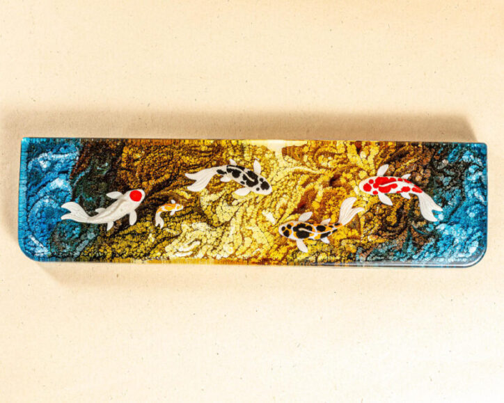 Koi Resin Wrist Rest 1 Yellow koi resin wrist rest