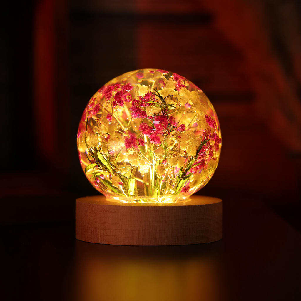 Baby's Breath Flower in Glass Night Lamp 12 Baby's Breath Flower in Glass Night Lamp