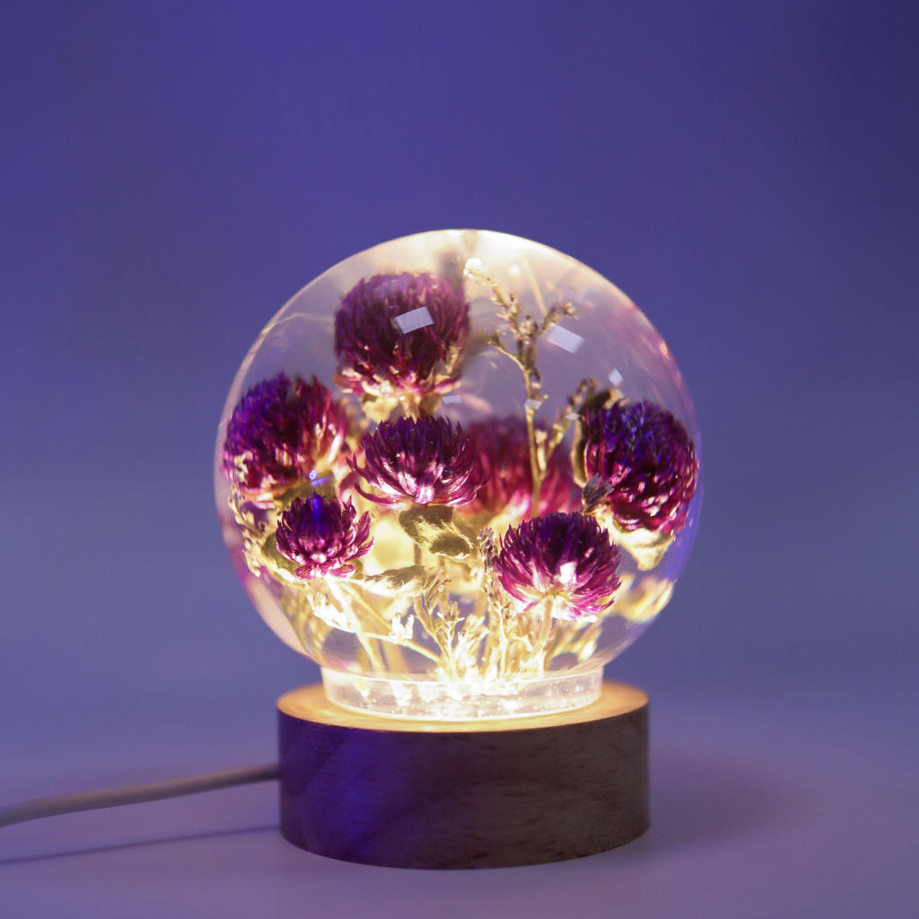 Globe Amaranth Flower Night Lamp 8 Globe Amaranth Flower Night Lamp