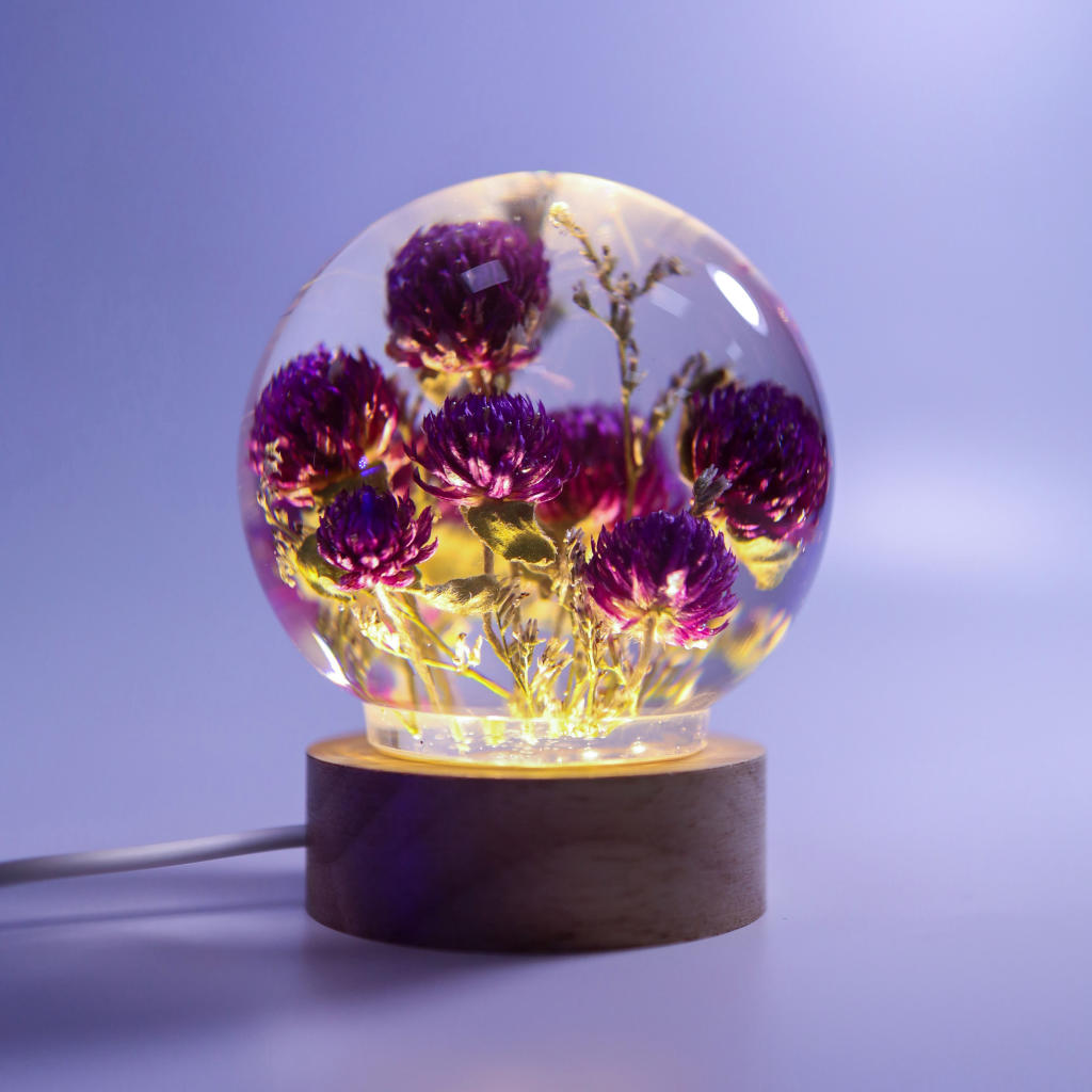 Globe Amaranth Flower Night Lamp 7 Globe Amaranth Flower Night Lamp