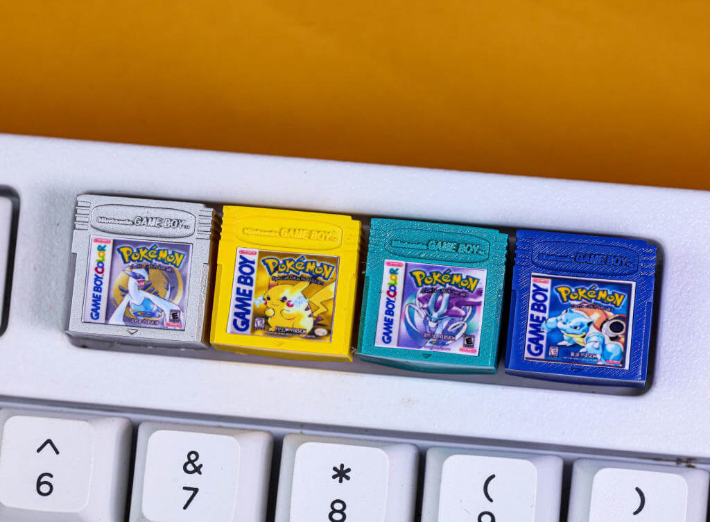 Pokemon Gameboy artisan keycap 4 Pokemon Gameboy keycap