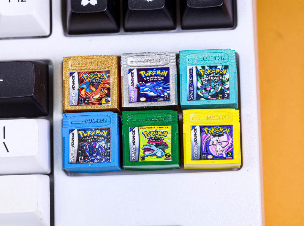 Pokemon Gameboy artisan keycap 3 Pokemon Gameboy keycap