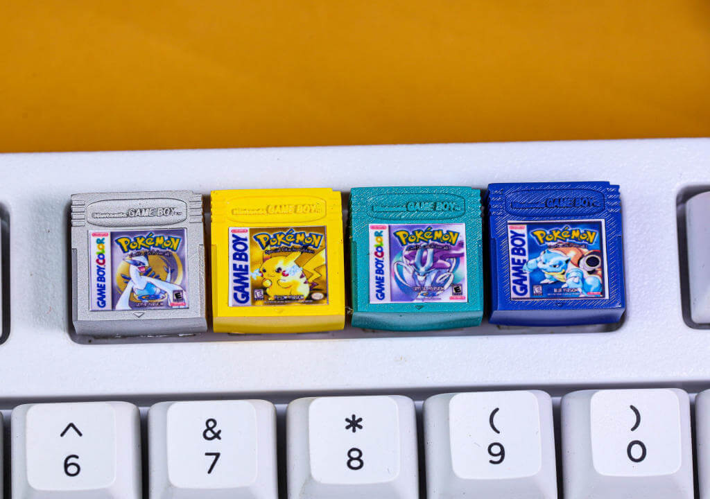 Pokemon Gameboy artisan keycap 5 Pokemon Gameboy keycap