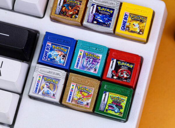Pokemon Gameboy artisan keycap 8 Pokemon Gameboy keycap