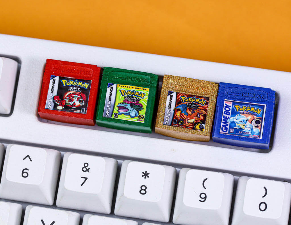 Pokemon Gameboy artisan keycap 7 Pokemon Gameboy keycap