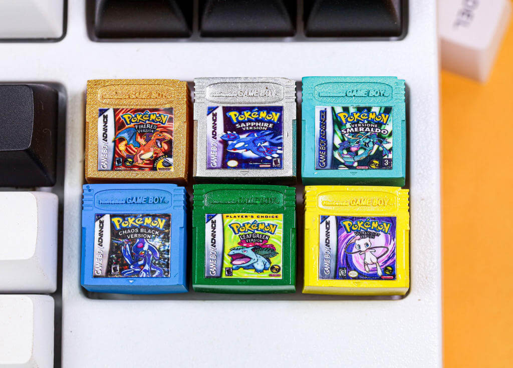 Pokemon Gameboy artisan keycap 1 Pokemon Gameboy keycap