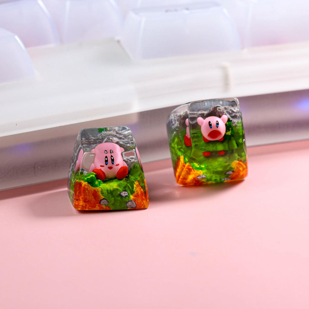 Kirby artisan keycap 1 Kirby artisan keycap ver 3